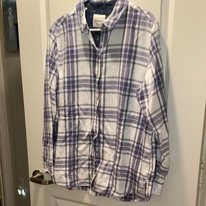 JACHS Girlfriend Purple Plaid Button Down Shirt